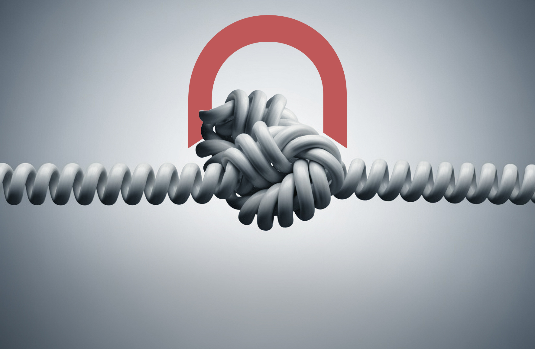 Knotted telephone cord