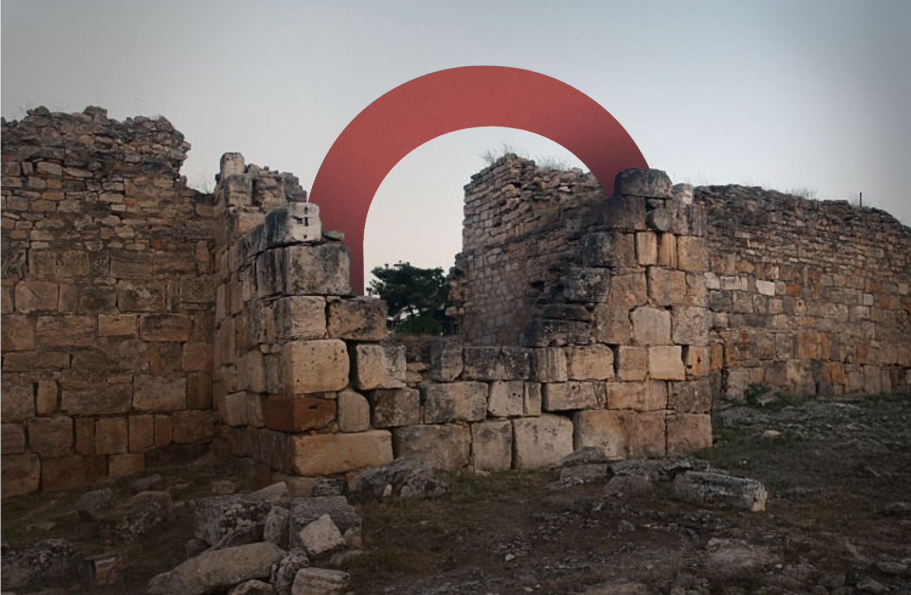 Crumbling heritage wall