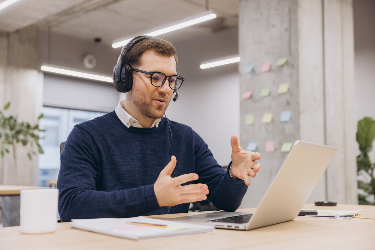Professional male architect in an online legal discovery
